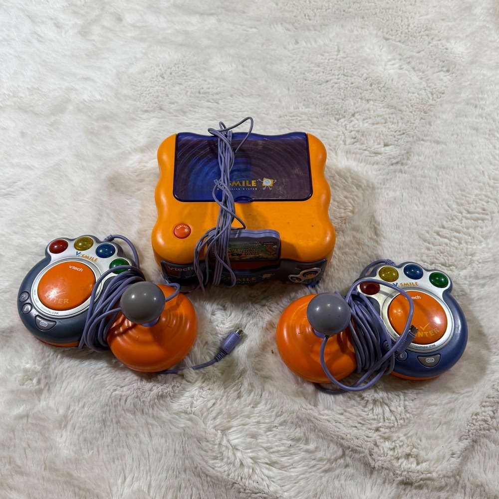 VTech V.Smile TV Learning System 2 Joystick 2 Games Retro Dora Diego Blues Clues